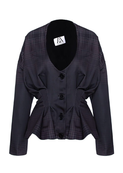 Check Clash Cardigan